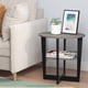 thumbnail image 3 of Mesa auxiliar Furinno JAYA de 2 niveles, redonda, moderna, roble francés, 3 of 7