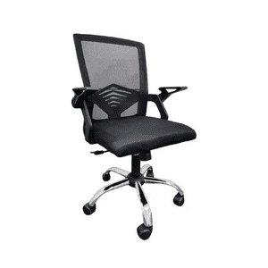 Genérico - Silla De Oficina Ejecutiva Ergonómica Con Respaldo De Malla Negra