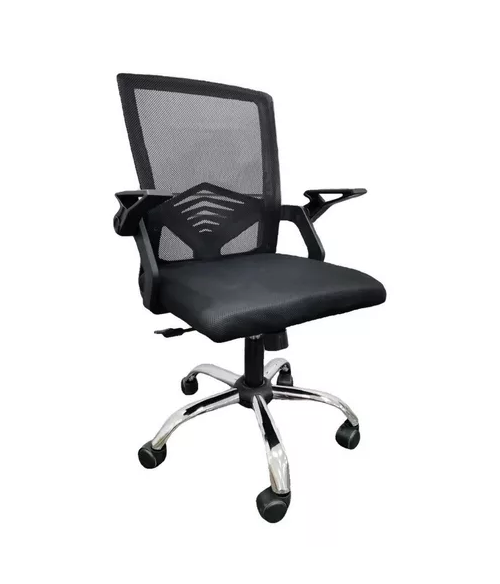 Genérico - Silla De Oficina Ejecutiva Ergonómica Con Respaldo De Malla Negra