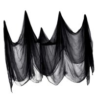 Magideal - Tela Aterradora Para Halloween, Accesorios Fotográficos De Tela Aterradora, Gasa De Terror Para Exteriores, Para Puerta, Decoración De Pared Del Hogar Negro