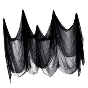Magideal - Tela Aterradora Para Halloween, Accesorios Fotográficos De Tela Aterradora, Gasa De Terror Para Exteriores, Para Puerta, Decoración De Pared Del Hogar Negro