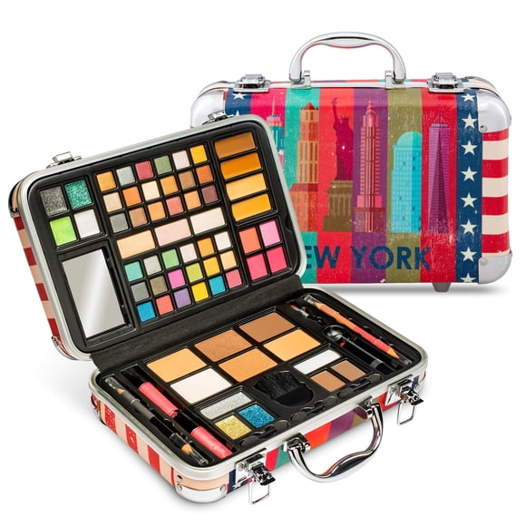 Kit de maquillaje Vokai 41 sombras de ojos, 7 purpurinas corporales y 1 delineador de labios