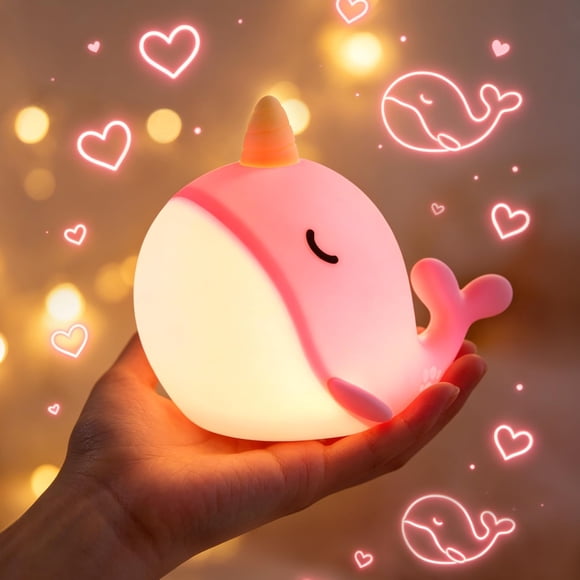 Lámpara Fuloon Narwhal con Atenuación Táctil Recargable – Rosa