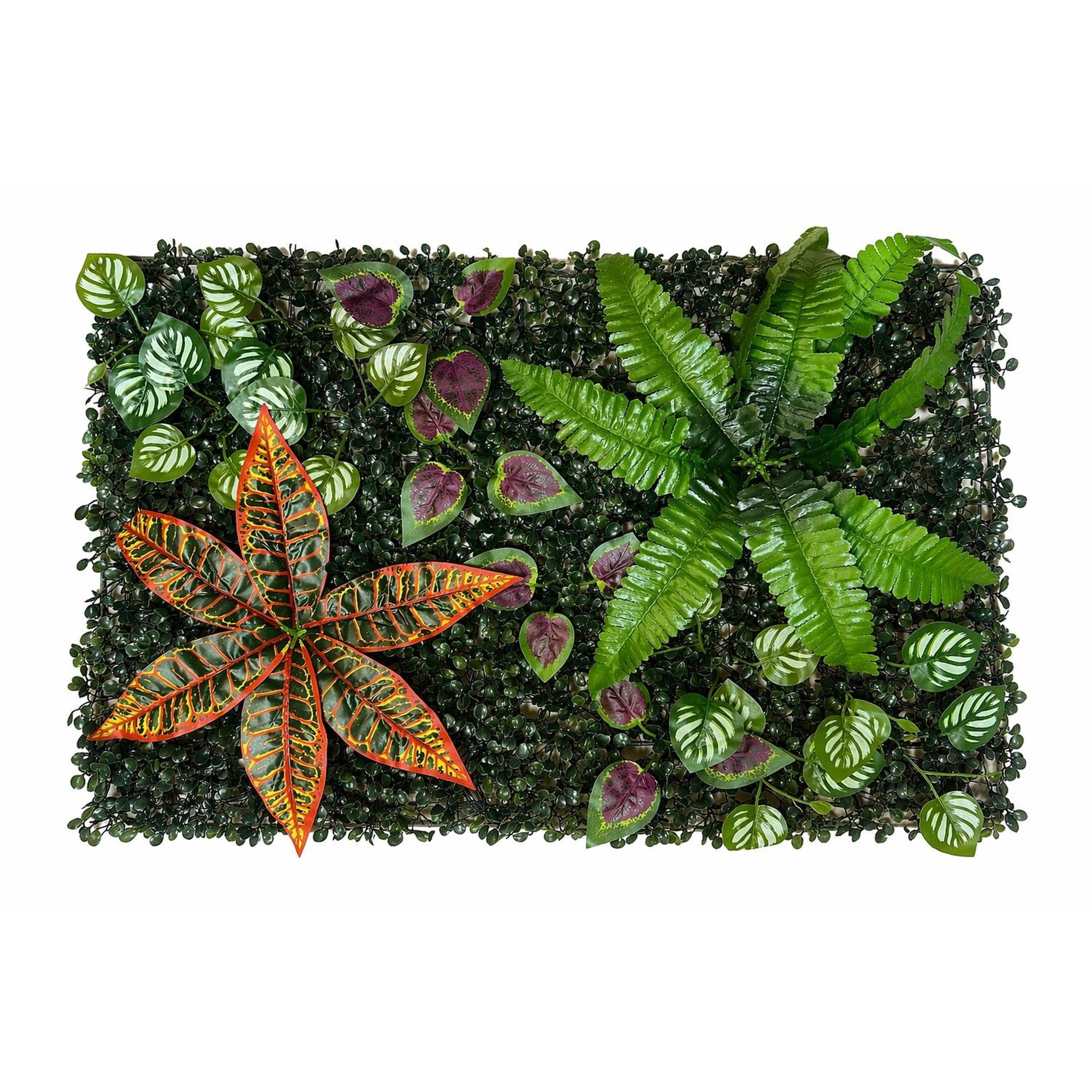 Jagima - Jardín Muro Vertical Artificial C Palmeta Plantas 60x40 Cm