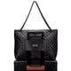 thumbnail image 2 of Bolso Badgley Mischka Diana de cuero vegano acolchado negro, 2 of 9