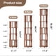 thumbnail image 3 of 100%Solid Wood Rotating Bookshelf on Wheels, 4 Tier, Round Revolving Bookcase, 360° Spinning Book Shelf Tower for Kids, Narrow Rolling Bookshelves for Small Space, Corner, Bedroom, Office, Walnut, 3 of 3