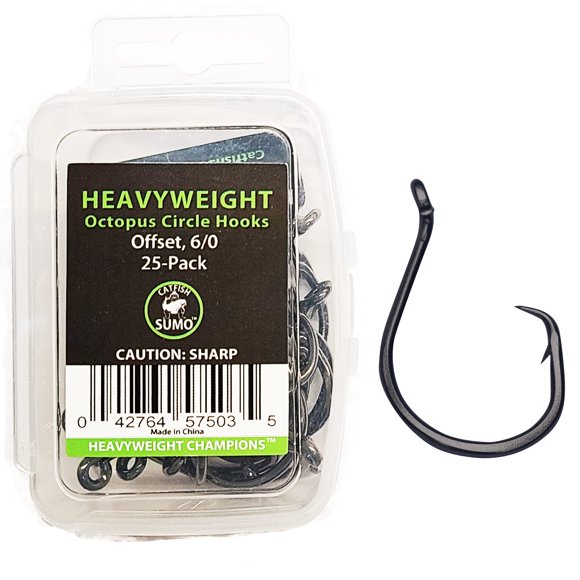 Anzuelos de pesca Catfish Sumo Heavyweight Offset Octopus 6/0
