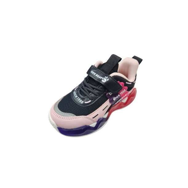 Zapatilla Deportiva Niña Negro Rosa