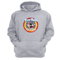 Genérico - Polerón Canguro Dibujos Animados Tiny Toons Gris Claro Talla Xl Unisex