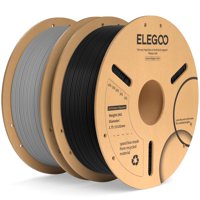 Filamento Para Impresora 3D Elegoo Pla Plus, 1,75 Mm, Negro Y Gris, 2 Kg