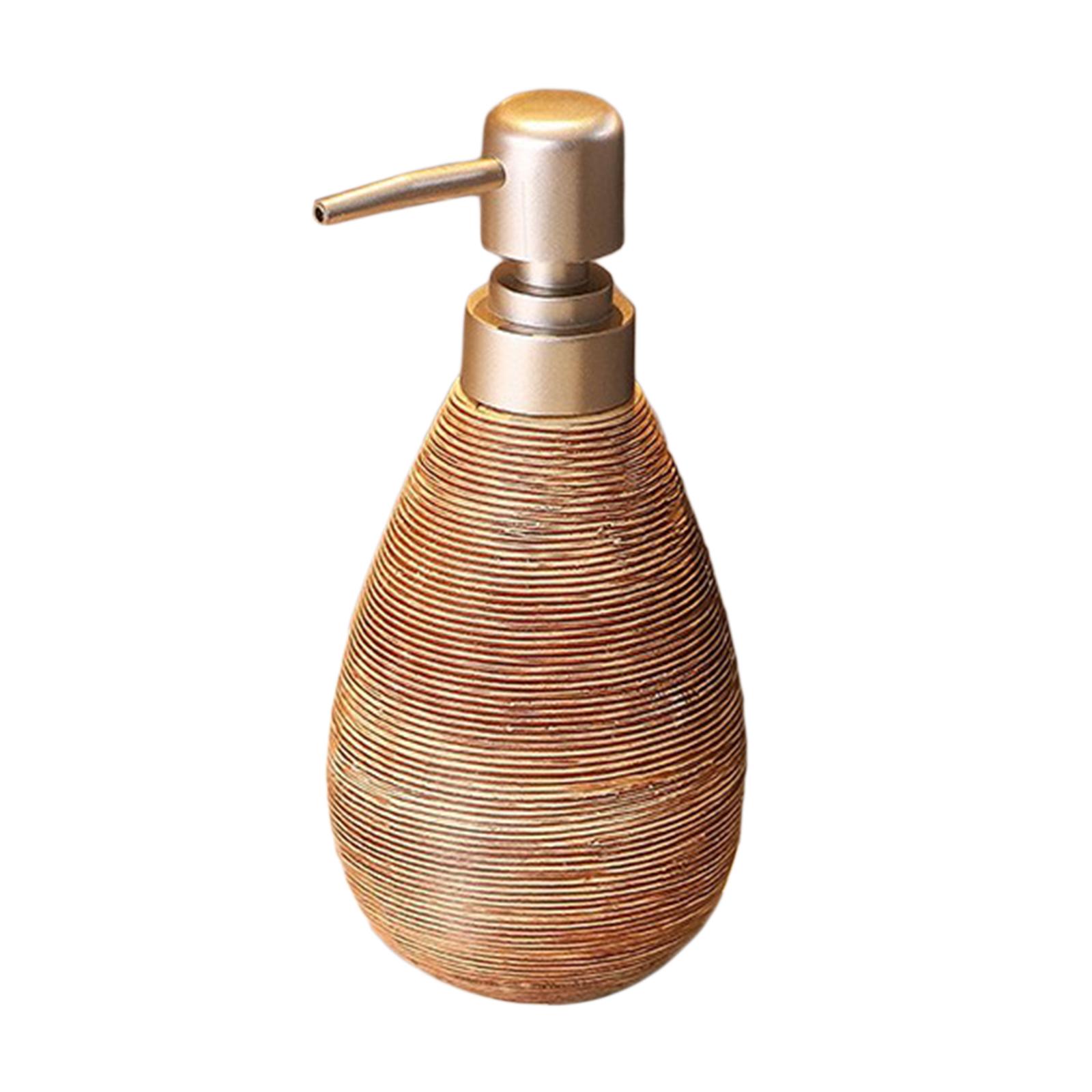 Bothyi - Dispensador De Jabón Con Bomba Cónica, Dispensador De Gel De Baño De 14Oz Para Encimera De Baño, Marrón