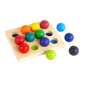 Magideal - Juego De Bolas De Clasificación De Colores, Habilidades Motoras Finas, Juego De Mesa De Aprendizaje Temprano Para Niños Pequeños De 2, 3, 4 Y 5 Años,