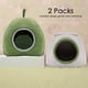 thumbnail image 3 of Cama para cobayas, paquete de 2: accesorios lavables para jaulas, escondite para animales pequeños, chinchillas, hámsteres y erizos., 3 of 7