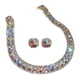 thumbnail image 1 of Conjunto de collar y pendientes con diamantes cuadrados, moderno, de lujo, con cadena de clavícula, personalizado y de alta sensibilidad., 1 of 5