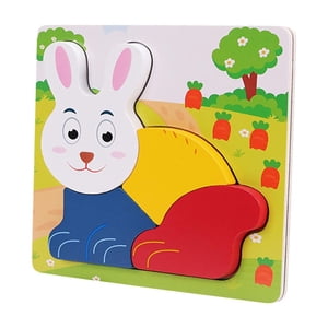 Bothyi - Rompecabezas De Animales Colores Formas Cognición Juego De Bloques 3D Rompecabezas De Madera