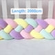 thumbnail image 4 of Almohada de cama trenzada de cuatro hebras con nudo largo tejido, bola kont, tira anticolisión para niños, 4 of 5