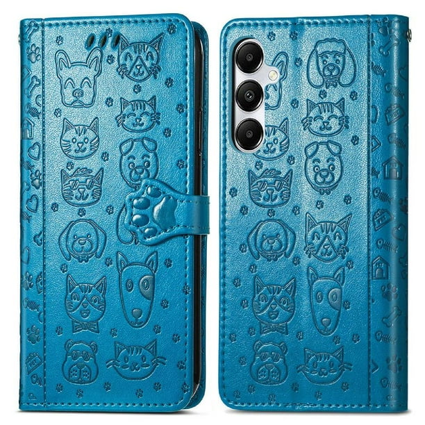 Funda Cartera FOXDOCK para Xiaomi Poco X6 Pro 5G , Flip PU con Relieve de Gatos y Perros, Tarjetero y Soporte