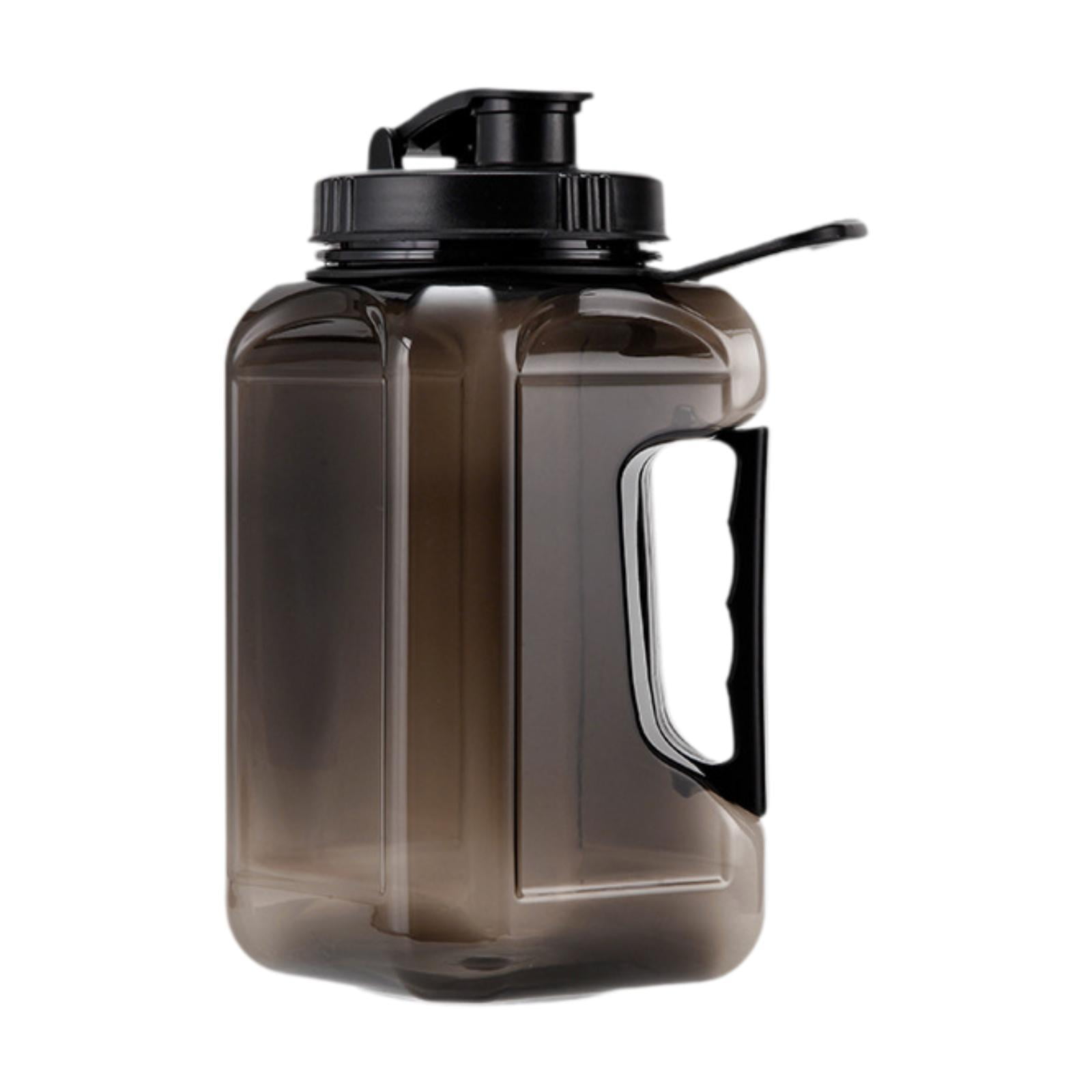 Magideal - Botella De Agua Grande, Botella De Agua Potable De 2400ml, Regalos Para El Día Del Padre, Jarra De Agua A Prueba De Fugas Para Deportes De Senderismo, Negro