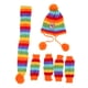thumbnail image 1 of 1 conjunto de perro pequeño sombrero + bufanda + calcetines mascota cachorro lindo mantener caliente Rainbow XS, 1 of 5