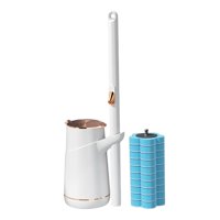 Magideal - Esponja De Pp Escobilla De Inodoro Desechable Cabezales De Recambio De Varita De Inodoro, Cepillo De Inodoro Desinfectante Kit De Limpieza Profunda , Bote 10X Cabeza Azul