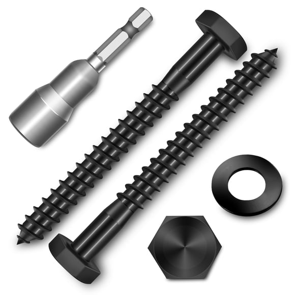 Tornillos de cierre de acero inoxidable de alta resistencia con cabeza hexagonal 1/4 (juego de 20 unidades)