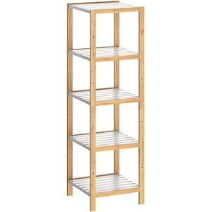 Wakshome - Estante Organizador De Bambu Mueble De Lujo Para Cocina Baño 5 Niveles | Alto 140Cm