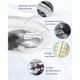 thumbnail image 2 of Ventilador de Techo LITTARBY con Luz LED de 800 lm, Control Remoto y Base E26, Blanco, 2 of 3