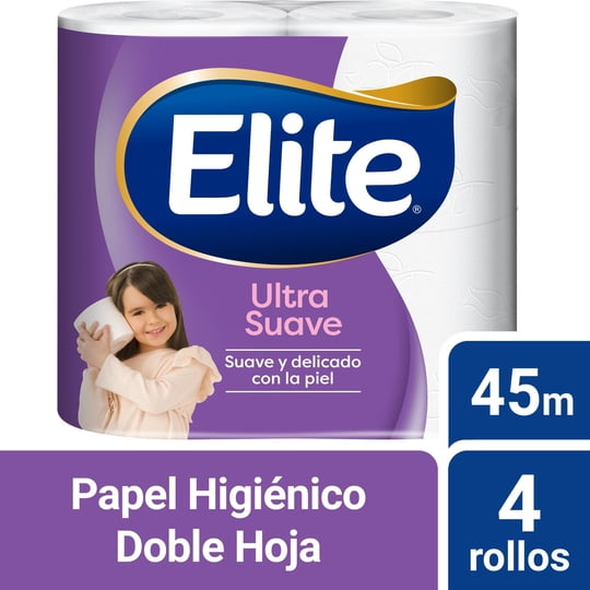 Papel Higiénico Doble Hoja 45 Metros 4 Un Elite