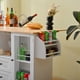 thumbnail image 2 of Mobile Kitchen Island Storage Trolley Cart on Wheels with Dropleaf Top, Towel/Spice Rack,2 Drawers, 2-Door Cabinet, White, 2 of 3