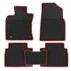 thumbnail image 1 of Alfombrillas de coche SAN AUTO para Toyota Camry 2018‑2024 negro con detalle rojo, 1 of 7