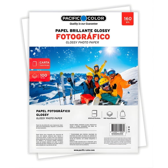 Papel Fotografico Glossy Carta 160gr 100 Hojas Inkjet - PS