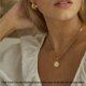 thumbnail image 4 of Collar Ursteel con inicial letra A, chapado en oro de 14 quilates, 18 cm, 4 of 7