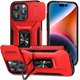 thumbnail image 1 of Funda Armada para iPhone 15 Pro Max con Tapa Deslizante y Soporte Magnético Giratorio Rojo, 1 of 5
