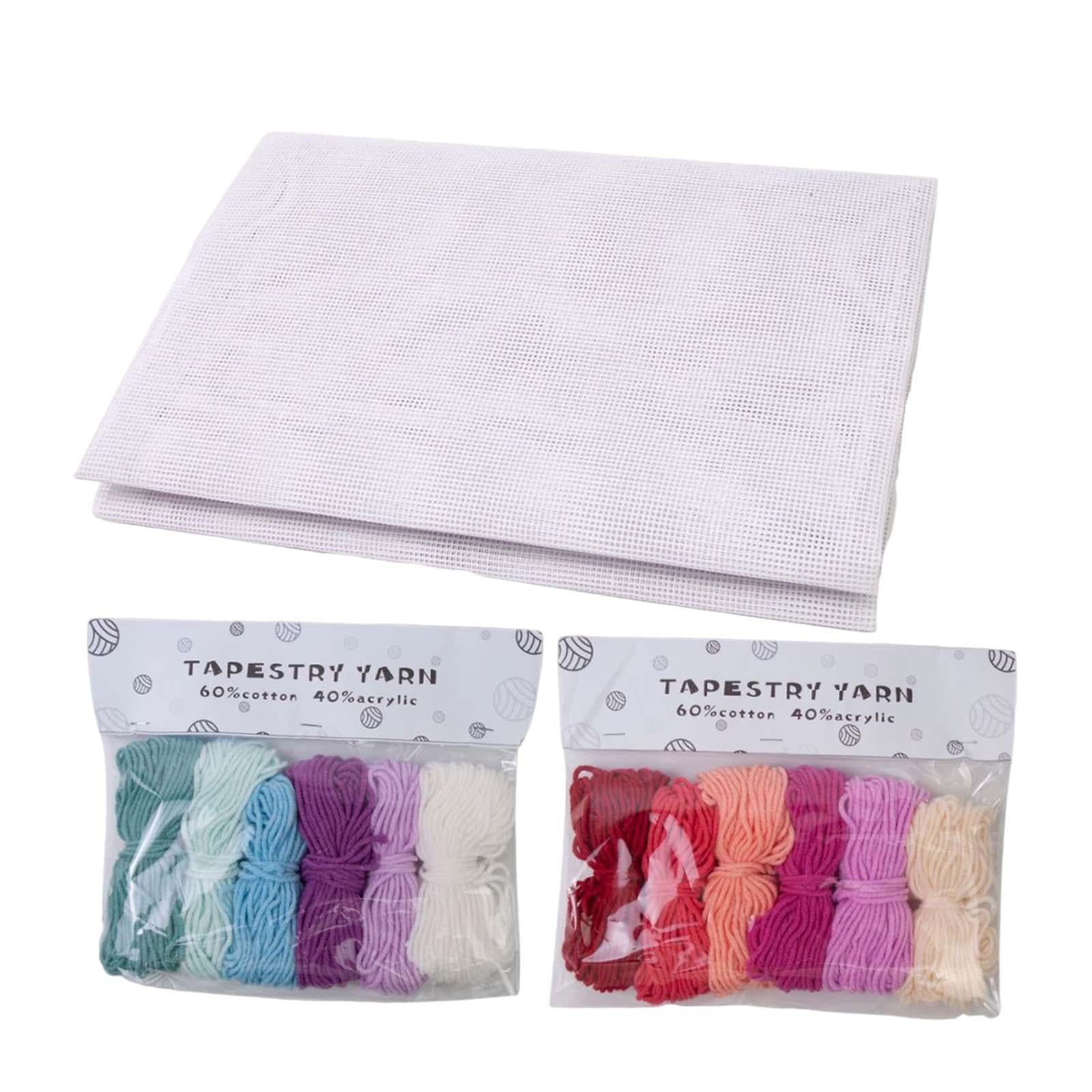 Magideal - Tela De Punto De Cruz Con Hilo, Tela Aida Para Punto De Cruz, Decoración Del Hogar, Se Puede Planchar A Alta Temperatura, Lienzo Con Punta De Aguja De Un Conjunto