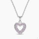 thumbnail image 1 of Cadena Corazón de Plata 925 Certificada con Circones Rosados | Un símbolo de amor que brillará por s, 1 of 3