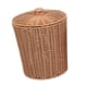 thumbnail image 1 of Cestas De Almacenamiento Contenedor Redondo Tejido A Mano Con Tapa Para Patio Decoración Del Hogar Pan 23.5x28.5cm, 1 of 5