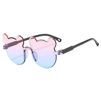Unbrand - New Children Cute Bear Shape Colors Uv400 Sunglasses Baby Girls Lovely Outdoor Sun Protection Sunglasses Kid Sun Glasses