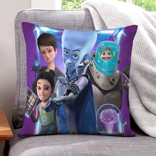 Megamind Fundas de almohada de terciopelo con tema, regalos de funda de almohada, decoración para el hogar, cojín de lanzar, regalo de cumpleaños para fans y parejas.61*61cm.