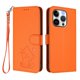 thumbnail image 1 of Funda Billetera con Relieve de Gato para iPhone 15 Pro, Naranja, 1 of 6