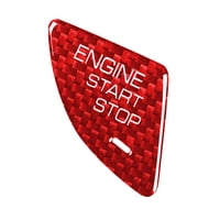 Magideal - Cubierta De Botón De Encendido De Motor De De Fibra De Carbono, Adhesiva Apta , Cubierta De Botón De Arranque De Motor , Rojo