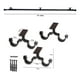 thumbnail image 4 of Set Doble De Barras Para Cortina Extensible 170-320 Cm De Metal Diámetro 16/19 Mm Soporte De Techo Terminal Cónico Color Negro, 4 of 4