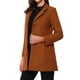 thumbnail image 4 of Abrigo de Invierno para Mujer INSPIRE CHIC de Largo Medio con Cuello Alto, Abotonado, con Bolsillos Inclinados y Forro Completo Marrón Claro Rojo S, 4 of 6