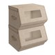 thumbnail image 1 of Juego de cubos de almacenamiento SONGMICS apilables con tapa, 2 unidades, color beige, 1 of 6