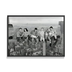 Creango - Cuadro Poster Enmarcado Friends Blanco Y Negro Decorativo