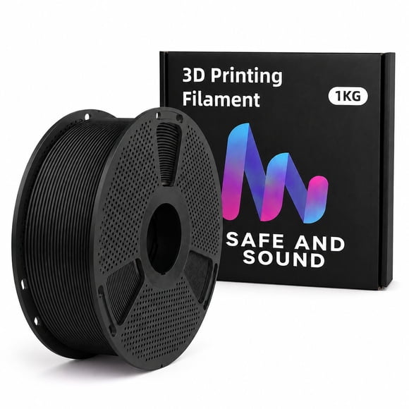 Filamento Negro 3d Pla 1kg 1,75mm Safe And Sound   Impresora 3d