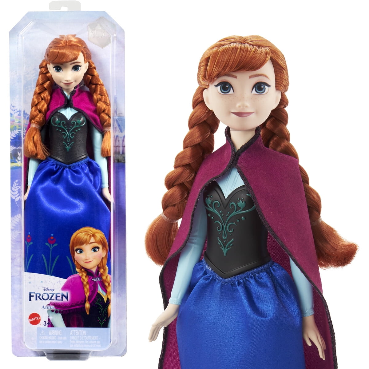 Mattel - Muñeca Disney Frozen Anna 28 Cm Accesorios Removibles