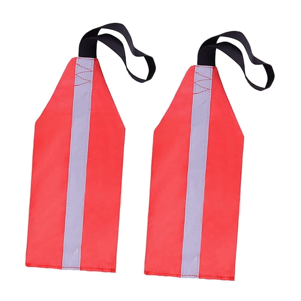 Reflector de señal de bandera de seguridad para Kayak con correas, banderas de advertencia de remolque de canoa, pantalla de precaución de señal de vi