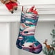 thumbnail image 2 of Ajolote Tema: Calcetines de Navidad, fino lino blanco para colgar en escaleras y chimenea, decoración navideña para el hogar, regalo de Navidad.54cm×38cm, 2 of 5