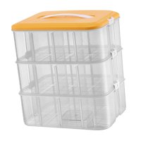 Magideal - Caja Contenedora De Juegos De Almacenamiento De Bloques De Construcción Portátil, Soporte Para Pendientes De Joyería, Caja Organizadora De Juguetes De Tres Pisos