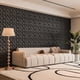 thumbnail image 2 of Panel decorativo de pared Art3d con textura diamante, PVC negro, 33 piezas, 32 pies², 2 of 9